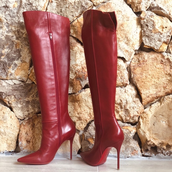 Christian Louboutin Shoes - Christian Louboutin Red Heeled Boots